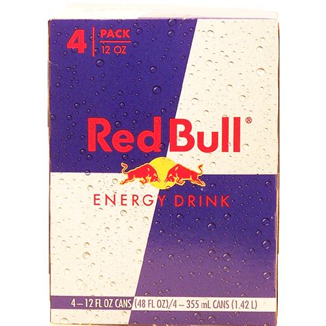 Red Bull Carbonated Energy Drink 12 Fl Oz Cans 4pk Energy Foods Dietary Supplement