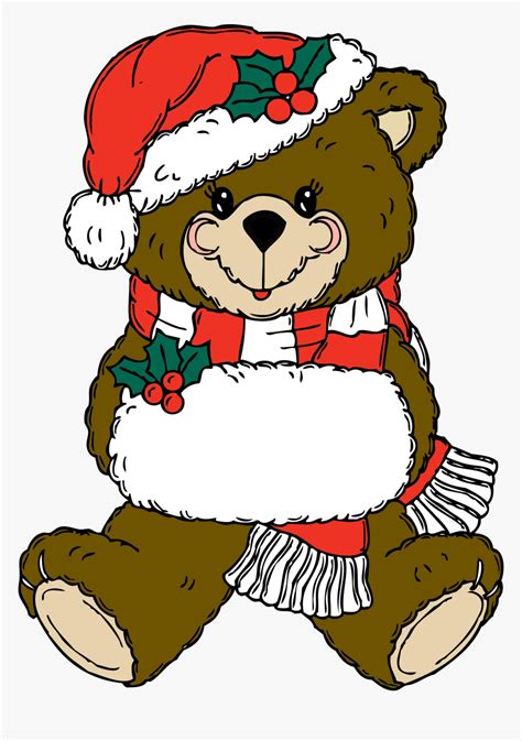 christmas teddy bear drawing - Clip Art Library