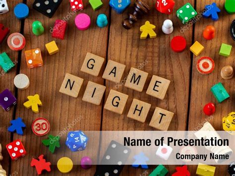 Words Game Night Board Game Powerpoint Template Words Game Night