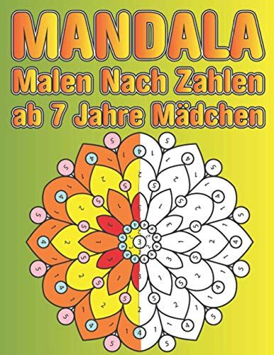 mandala malen nach zahlen ab 7 jahre mädchen Anti Stress Mandala