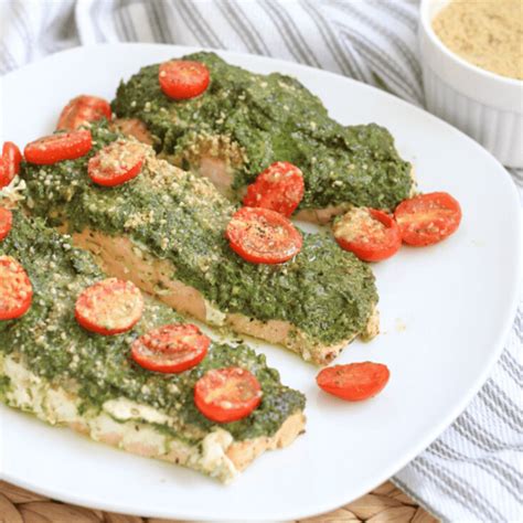 Baked Pesto Salmon Easy Healthy Recipe The Home Intent