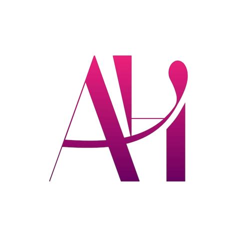 Premium Vector Initial Letter Ah Logo Ah Letter Design Vector