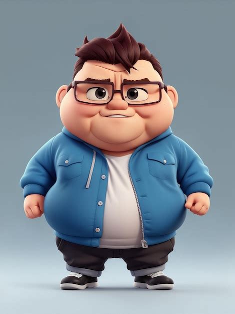 Fat Boy Cartoon Character Styling wallpaper | Premium AI-generated image