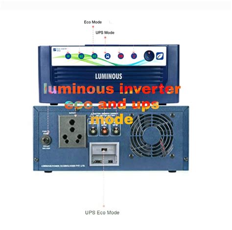 eco and ups mode in luminous inverter. » Electrical Learner