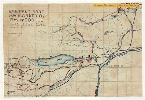 Dshs1161weddell Map Of Emigrant Trail 1952 Donner Summit Historical Society Flickr