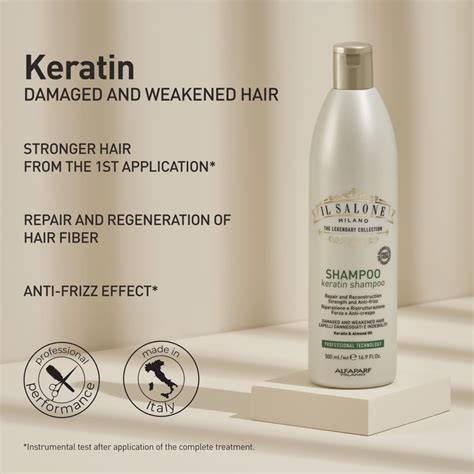 Alfaparf Milano Il Salone Milano Keratin Restoring Shampoo For Damaged