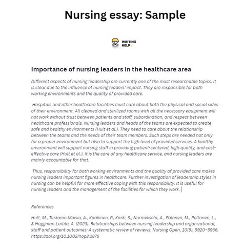 What Is Nursing Essay? | Definition and Example