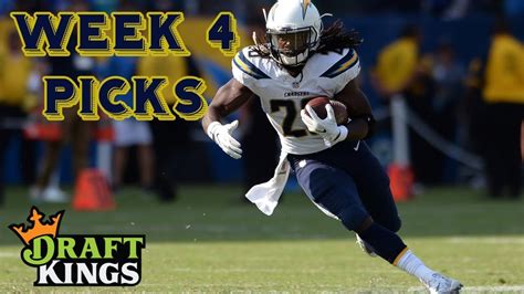 Week 4 NFL DraftKings Picks YouTube