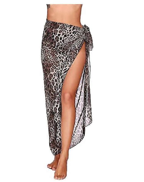Women S Beach Sarong Pareo Chiffon Bikini Wrap Skirt Cover Up For Swimwear Fruugo Uk
