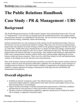 The Public Relations Handbook Resources Pdf