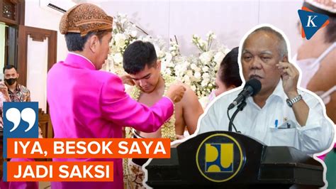 Berita Terkini Harian Basuki Hadimuljono Jadi Saksi Pernikahan Kaesang