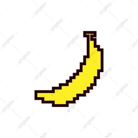 Bananen Pixel Symbol Banane Früchte Pixel PNG und Vektor zum