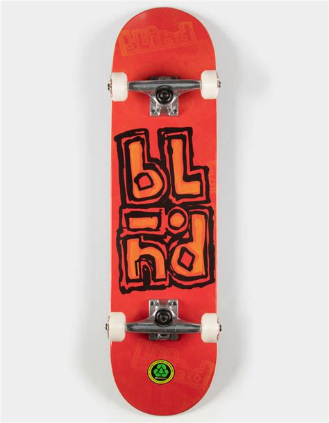 BLIND OG Stacked Stamp FP 8 0 Complete Skateboard ORANGE Tillys