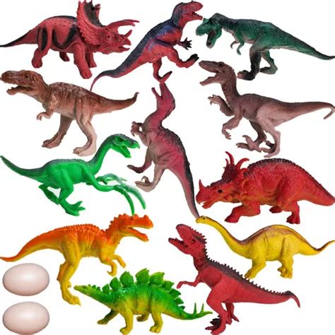 Set Dinosaurios De Goma Grandes Juguete Con Mapa Bolsa X En Venta En