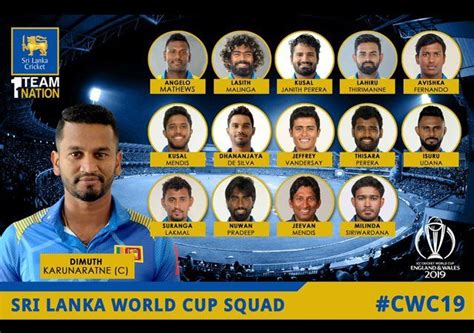 Sri Lanka 2019 World Cup Squad: SL team player list for ICC world cup ...