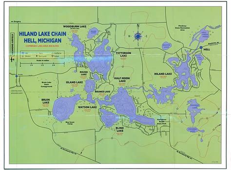 a map of the lake and surrounding areas