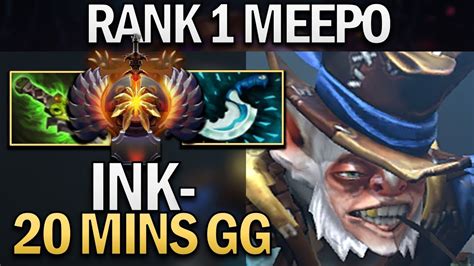 INK MEEPO RANK 1 20 MINS GG DOTA 2 7 23F GAMEPLAY YouTube