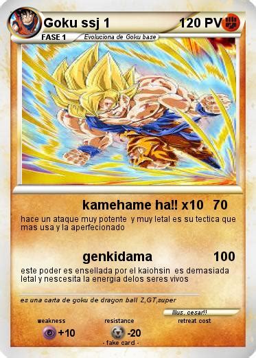 Pokémon Goku ssj 1 30 30 kamehame ha x10 Mi carta pokémon