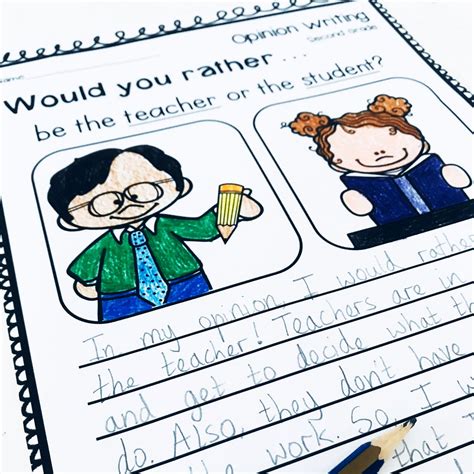 Second Grade Opinion Writing Prompts Terrific Teaching Tactics