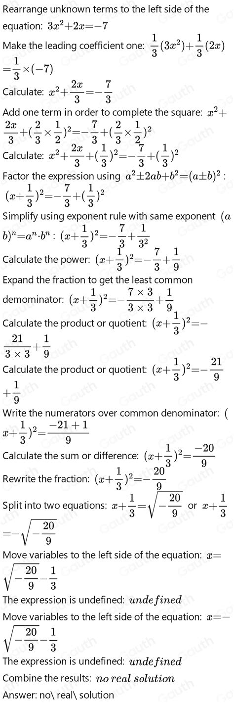 Solved 8 A Tentukan Jenis Punca Bagi Persamaan Kuadratik 3x 2 2x 7