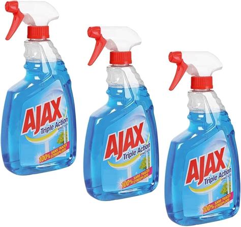 Ajax Triple Action Nettoyant Vitre Spray 750 Ml Lot De 3 Amazon Fr