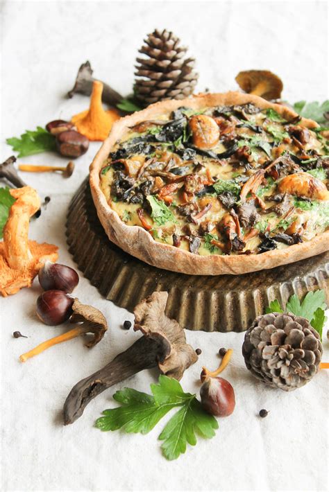 Tarte Aux Champignons Des Bois Et Marrons Sans Lait Aime Mange