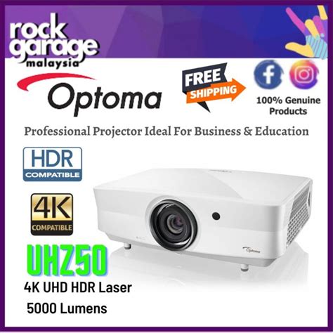 Optoma UHZ65LV 4K UHD Laser Home Cinema Projector UH Z65LV UH Z65LV