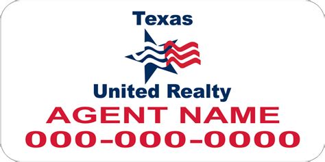 Texas United Realty 12x24 Custom Vehicle Magnet – MySignStore.NET