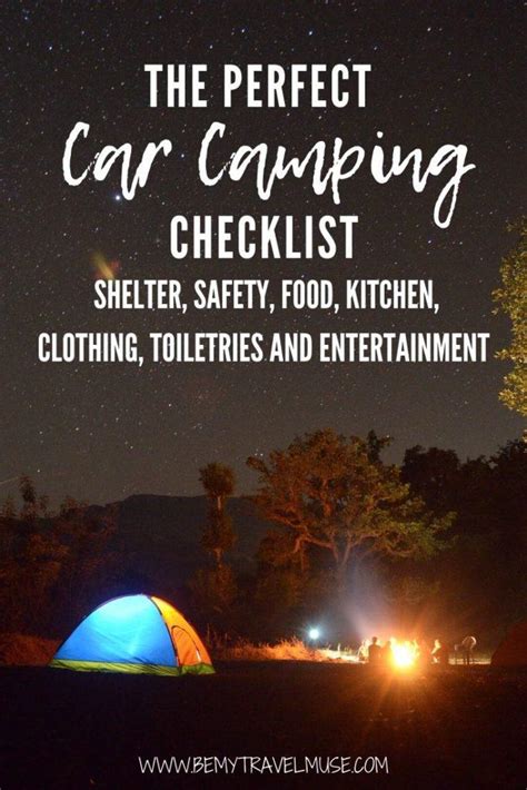 The Perfect Car Camping Checklist