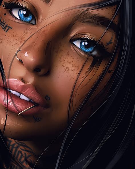 Wallpaper Women Artwork Digital Art Painting Inked Girls Tattoo