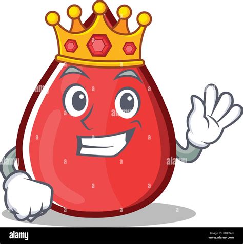 King Blood Drop Cartoon Mascot Character Stock Vector Image And Art Alamy