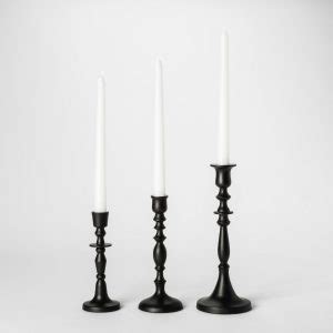 black-candle-holder-set-taper-candlesticks