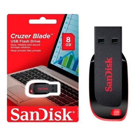 Pendrive Sandisk Cruzer Blade 8gb Preto vermelho em Promoção na Americanas