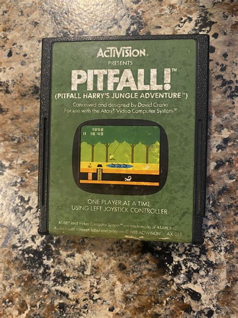 Pitfall Atari 2600 1982 Authentic Game Cartridge By Activision