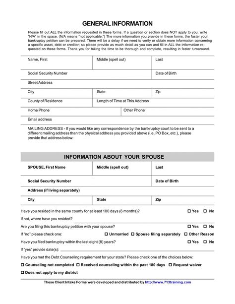 Home Health Intake Form Template