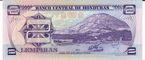 Honduras 2 Lempiras 1976 Banknote Geldscheine Unc MA Shops