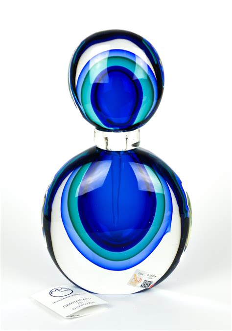 Living Sommerso Perfume Bottle Made Murano Glass Made Murano Glass