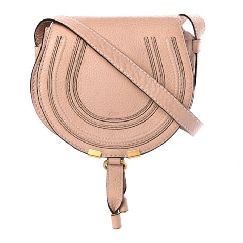 CHLOE Calfskin Mini Marcie Round Crossbody Bag Blush Nude 400424 FASHIONPHILE