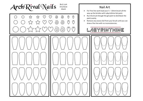 Free Practice Sheets Arch Rival Nails