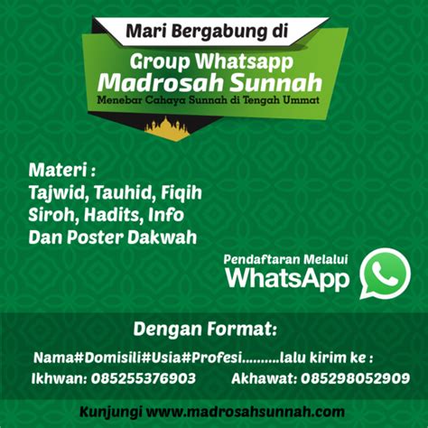 WhatsApp Madrosah Sunnah Abu Ubaidillah Al Atsary