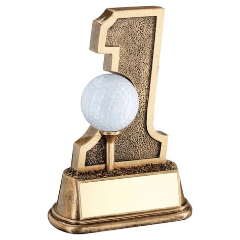 Bronze Gold Golf Hole In One Ball Holder Trophy Award 6in New 2020