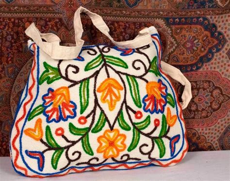 Crewel Kashmiri Aari Work Shoulder Bag At Rs Embroidered