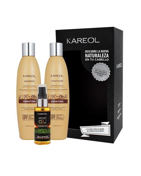 Pack Kareol Keratina Shamp 300ml Acond 300ml Multi Oil 60 Ml