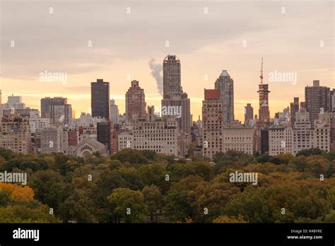 Sunrise over Central Park, New York City, United States of America ...