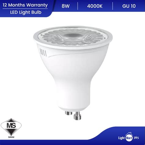 Sirim Led Gu W W Light Bulb Mentol Terang Spotlight Tracklight