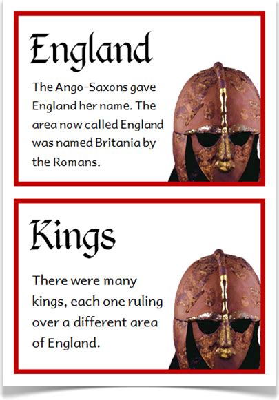 Anglo Saxons Fact Cards Treetop Displays Eyfs Ks1 Ks2 Classroom