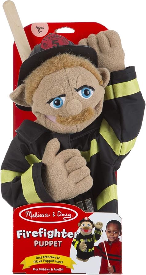 Melissa And Doug Firefighter Puppet Walter Blaze With