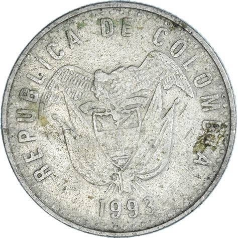 Coin Colombia Pesos South American Coins