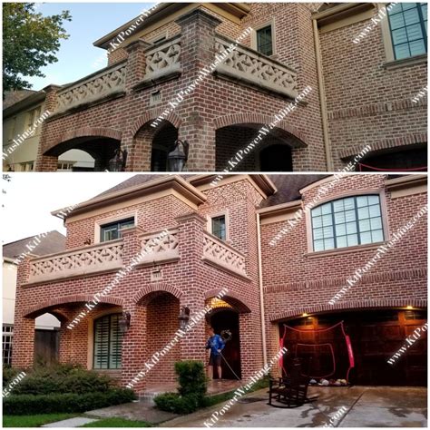 2 Story Brick Home with Concrete Window Casing Cleaining in Houston, TX ...