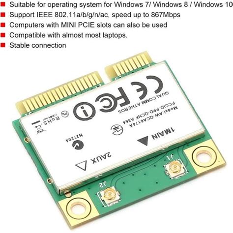 Carte Adaptateur R Seau Pci E Carte Wifi Sans Fil Haut D Bit